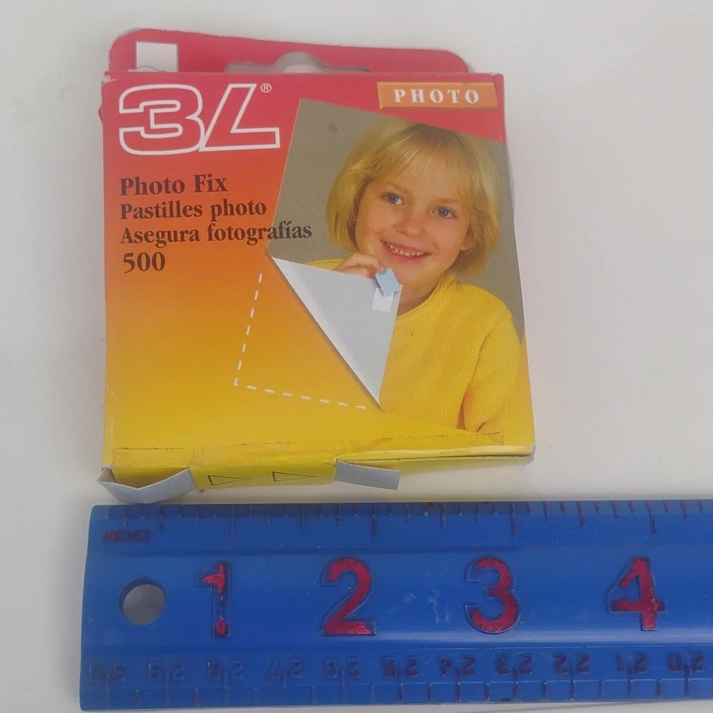 3L Photo Fix Adhesive Squares Scrapbook Photo Corner New , Vintage